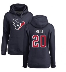 NFL Women's Nike Houston Texans #20 Justin Reid Navy Blue Name & Number Logo Pullover Hoodie