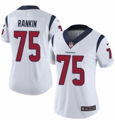 Women's Nike Houston Texans #75 Martinas Rankin White Vapor Untouchable Limited Player NFL Jersey