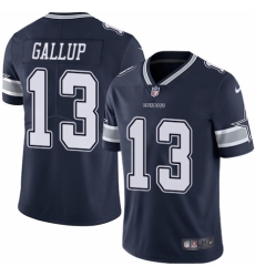 Youth Nike Dallas Cowboys #13 Michael Gallup Navy Blue Team Color Vapor Untouchable Limited Player NFL Jersey