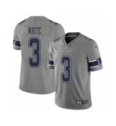 Men's Dallas Cowboys #3 Mike White Limited Gray Inverted Legend Football Jersey