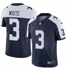 Men's Nike Dallas Cowboys #3 Mike White Navy Blue Throwback Alternate Vapor Untouchable Limited Player NFL Jersey