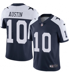 Men's Nike Dallas Cowboys #10 Tavon Austin Navy Blue Throwback Alternate Vapor Untouchable Limited Player NFL Jersey