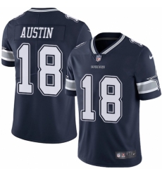 Men's Nike Dallas Cowboys #18 Tavon Austin Navy Blue Team Color Vapor Untouchable Limited Player NFL Jersey