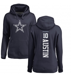 NFL Women's Nike Dallas Cowboys #10 Tavon Austin Navy Blue Backer Pullover Hoodie