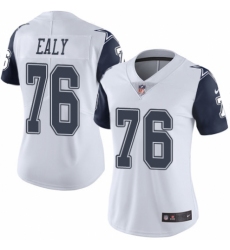 Women's Nike Dallas Cowboys #76 Kony Ealy Limited White Rush Vapor Untouchable NFL Jersey