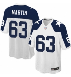 Men's Nike Dallas Cowboys #63 Marcus Martin Game White Throwback Alternate NFL Jersey