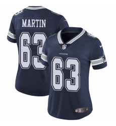 Women's Nike Dallas Cowboys #63 Marcus Martin Navy Blue Team Color Vapor Untouchable Limited Player NFL Jersey