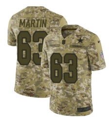 Youth Nike Dallas Cowboys #63 Marcus Martin Limited Camo 2018 Salute to Service NFL Jersey
