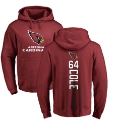 NFL Nike Arizona Cardinals #64 Mason Cole Maroon Backer Pullover Hoodie