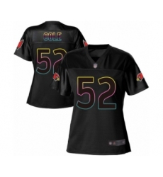 Women's Arizona Cardinals #52 Mason Cole Game Black Fashion Football Jersey