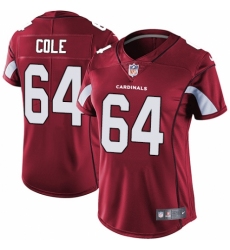 Women's Nike Arizona Cardinals #64 Mason Cole Red Team Color Vapor Untouchable Limited Player NFL Jersey