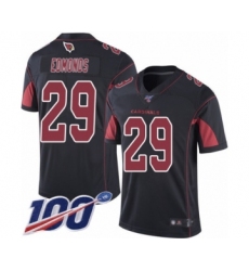 Men's Arizona Cardinals #29 Chase Edmonds Limited Black Rush Vapor Untouchable 100th Season Football Jersey