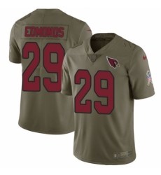 Men's Nike Arizona Cardinals #29 Chase Edmonds Limited Olive 2017 Salute to Service NFL Jersey