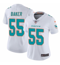 Women's Nike Miami Dolphins #55 Jerome Baker White Vapor Untouchable Limited Player NFL Jersey