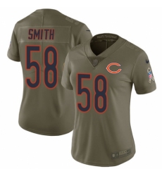Women's Nike Chicago Bears #58 Roquan Smith Limited Olive 2017 Salute to Service NFL Jersey