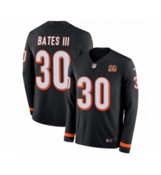 Men's Nike Cincinnati Bengals #30 Jessie Bates III Limited Black Therma Long Sleeve NFL Jersey