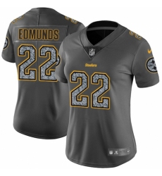 Women's Nike Pittsburgh Steelers #22 Terrell Edmunds Gray Static Vapor Untouchable Limited NFL Jersey
