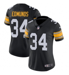 Women's Nike Pittsburgh Steelers #34 Terrell Edmunds Black Alternate Vapor Untouchable Limited Player NFL Jersey