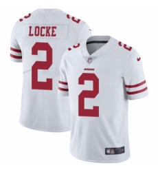 Men's Nike San Francisco 49ers #2 Jeff Locke White Vapor Untouchable Limited Player NFL Jersey