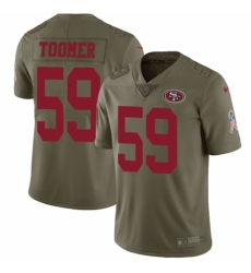Men's Nike San Francisco 49ers #59 Korey Toomer Limited Olive 2017 Salute to Service NFL Jersey