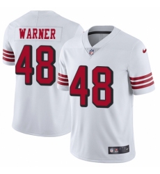 Men's Nike San Francisco 49ers #48 Fred Warner Limited White Rush Vapor Untouchable NFL Jersey