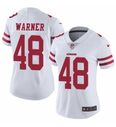 Women's Nike San Francisco 49ers #48 Fred Warner White Vapor Untouchable Elite Player NFL Jersey