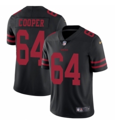 Men's Nike San Francisco 49ers #64 Jonathan Cooper Black Vapor Untouchable Limited Player NFL Jersey