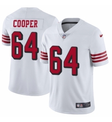 Men's Nike San Francisco 49ers #64 Jonathan Cooper Limited White Rush Vapor Untouchable NFL Jersey