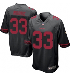 Men's Nike San Francisco 49ers #33 Tarvarius Moore Game Black NFL Jersey