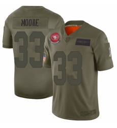 Men's San Francisco 49ers #33 Tarvarius Moore Limited Camo 2019 Salute to Service Football Jersey