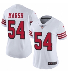 Women's Nike San Francisco 49ers #54 Cassius Marsh Limited White Rush Vapor Untouchable NFL Jersey