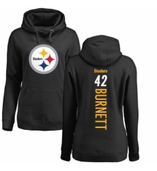 Women's Nike Pittsburgh Steelers #42 Morgan Burnett Black Backer Pullover Hoodie