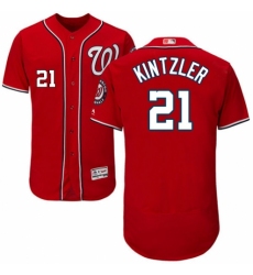 Men's Majestic Washington Nationals #21 Brandon Kintzler Red Alternate Flex Base Authentic Collection MLB Jersey