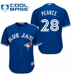 Youth Majestic Toronto Blue Jays #28 Steve Pearce Replica Blue Alternate MLB Jersey