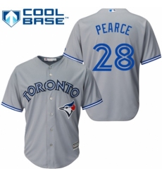 Youth Majestic Toronto Blue Jays #28 Steve Pearce Replica Grey Road MLB Jersey