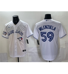 Men's Toronto Blue Jays #59 Brandon Valenzuela White 50 Seasons Stitched Baseball Jersey