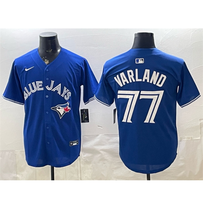 Men's Toronto Blue Jays #77 Louis Varland Royal 2025 Limited Stitched Baseball Jersey