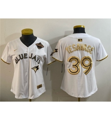 Youth Toronto Blue Jays #39 Trey Yesavage White Gold 2025 American League Champions Limited Stitched Jersey