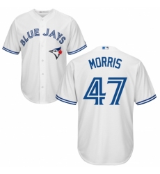 Youth Majestic Toronto Blue Jays #47 Jack Morris Replica White Home MLB Jersey