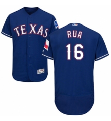 Men's Majestic Texas Rangers #16 Ryan Rua Royal Blue Alternate Flex Base Authentic Collection MLB Jersey