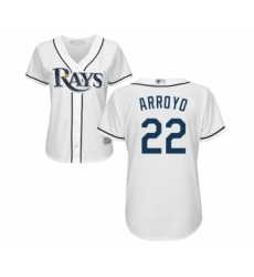 Women's Tampa Bay Rays #22 Christian Arroyo Replica White Home Cool Base Baseball Jersey