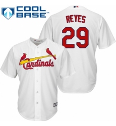 Youth Majestic St. Louis Cardinals #29 lex Reyes Authentic White Home Cool Base MLB Jersey