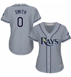Women's Majestic Tampa Bay Rays #0 Mallex Smith Replica Grey Road Cool Base MLB Jersey