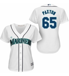 Women's Majestic Seattle Mariners #65 James Paxton Replica White Home Cool Base MLB Jersey