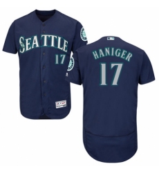 Men's Majestic Seattle Mariners #17 Mitch Haniger Navy Blue Alternate Flex Base Authentic Collection MLB Jersey