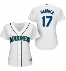 Women's Majestic Seattle Mariners #17 Mitch Haniger Replica White Home Cool Base MLB Jersey