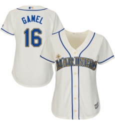 Women's Majestic Seattle Mariners #16 Ben Gamel Replica Cream Alternate Cool Base MLB Jersey