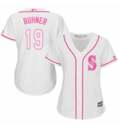 Women's Majestic Seattle Mariners #19 Jay Buhner Replica White Fashion Cool Base MLB Jersey