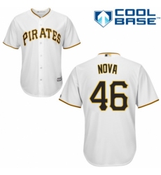 Men's Majestic Pittsburgh Pirates #46 Ivan Nova Replica White Home Cool Base MLB Jersey