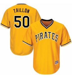 Men's Majestic Pittsburgh Pirates #50 Jameson Taillon Replica Gold Alternate Cool Base MLB Jersey